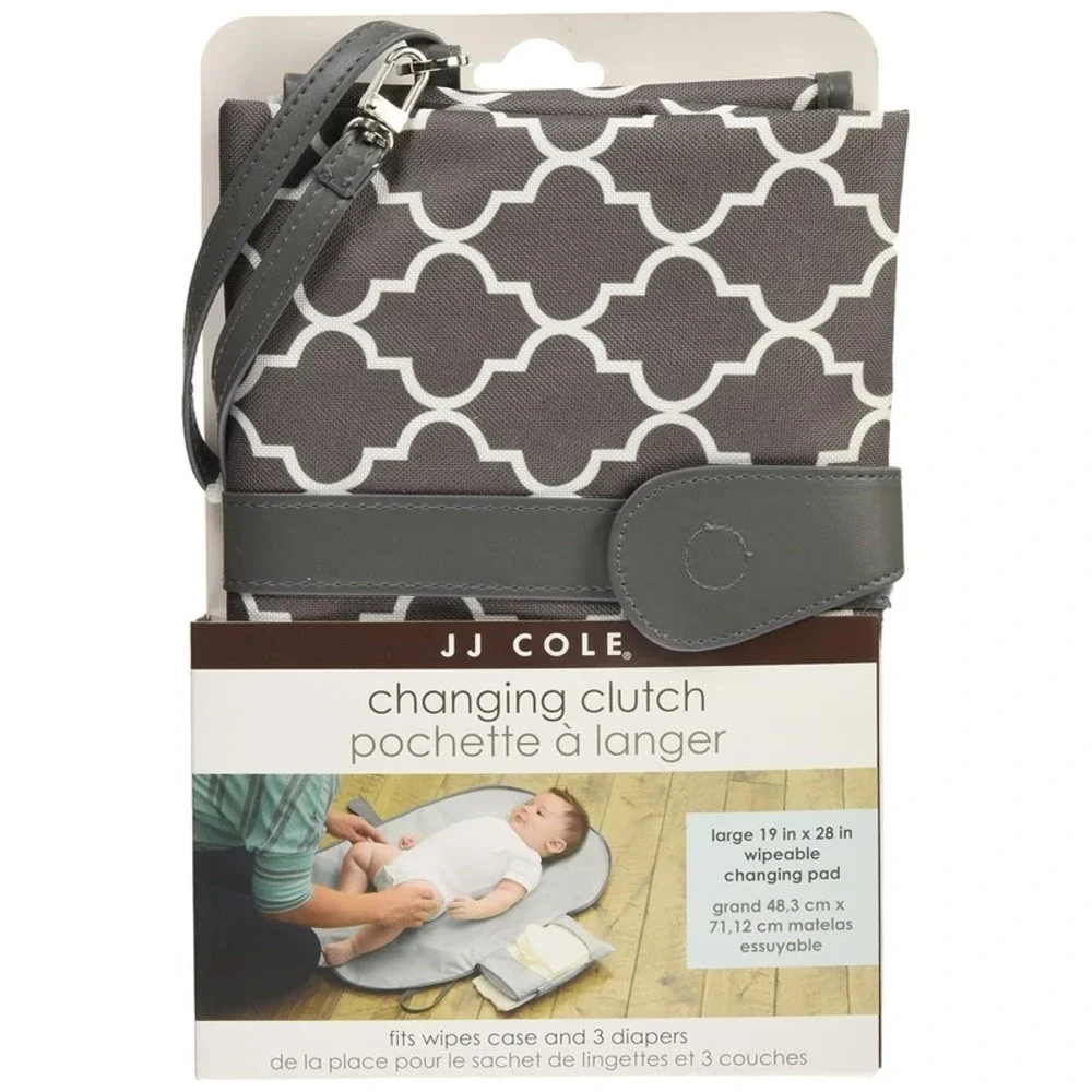 JJ Cole Luxury Diaper Changing Clutch, Stone Arbor